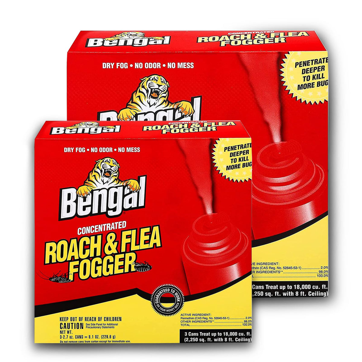 Bengal Concentrated Roach &Flea Fogger - Roach Killer Indoor